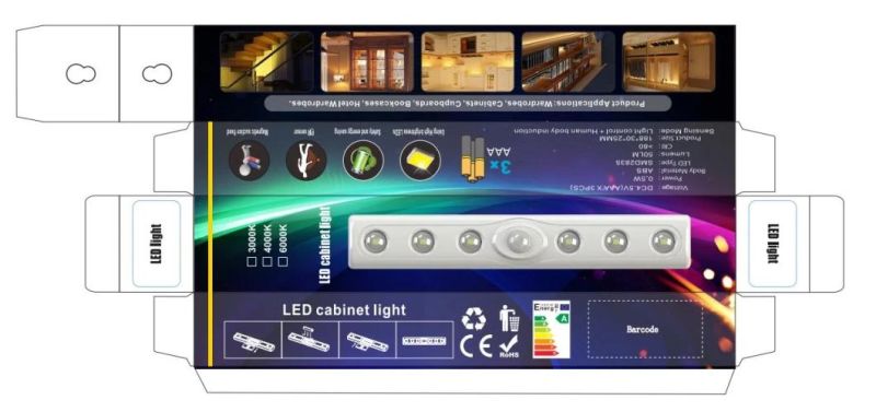 LED PIR Sensor Under Cabinet Lighting with Battery