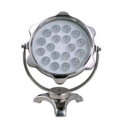 Hot Selling Outdoor Waterpool 18W Stainless Steel Swimming Pool Light IP68 RGB LED Underwater Light