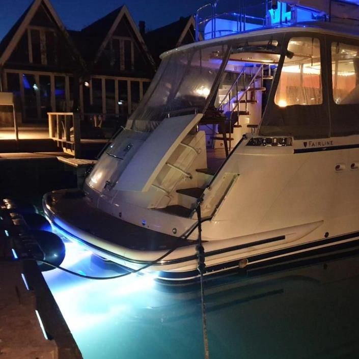 Round 9 LED Underwater Boat Light 12V RGB Transom Light