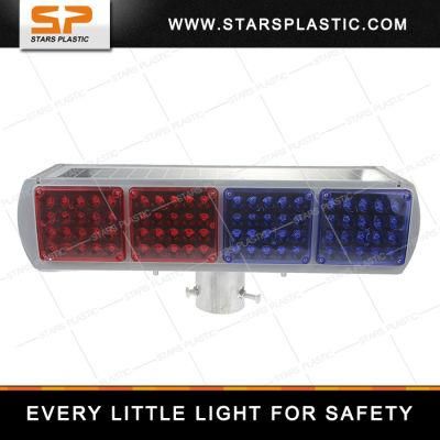 Red and Blue LED Solar Strobe Light for Traffic Safety