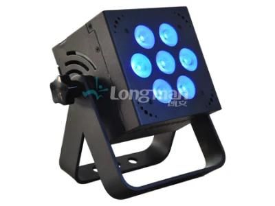 RGBW DMX 7*10W LED Professional Wash Flat PAR Light