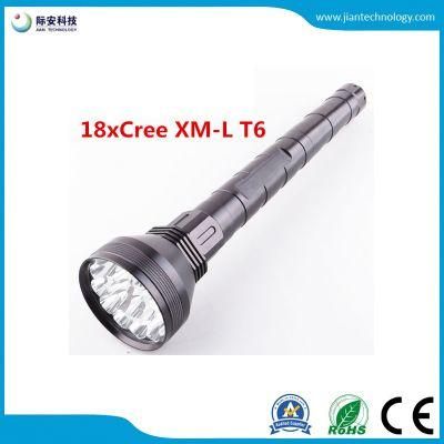 High Brightness 25000 Lm 18X CREE Xml T6 LED Flashlight