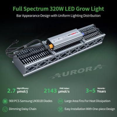 2022 Best Commercial Greenhouse 320W LED Samsung 301b Osram 660nm Waterproof Top LED Grow Light Full Spectrum LED Grow Lighting