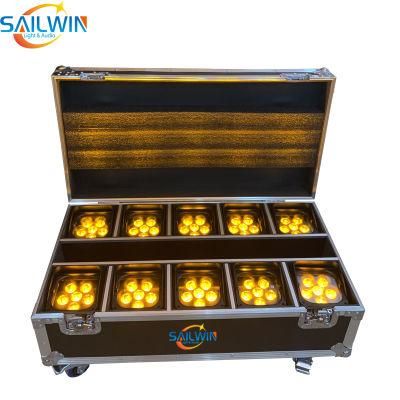 Poland Stock 6X18W Rgbaw UV Batter Powered LED Stage Uplight