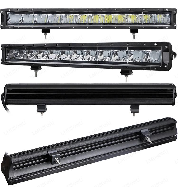 22.8 Inch 120W Offroad Auto Car Auxiliary Single Row Straight LED Light Bar with DRL Spot Flood Combo Beam