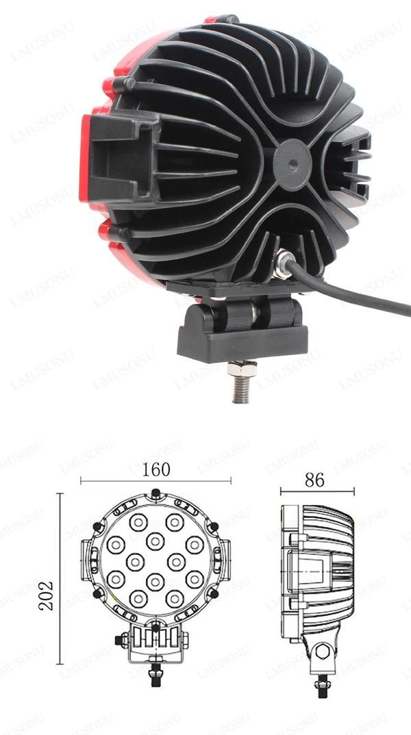 4X4 Auto 6.3" LED Flood Work Light off Road Combo 60W Heavy Duty Driving Light Offroad Truck SUV