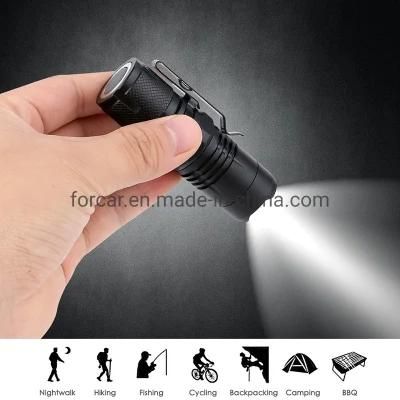 Portable Zoomable Torch Light for Emergency LED Torch Lamp Outdoor Camping Hiking with 16340 Battery 4 Flash Mode Portable Mini LED Flashlight