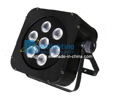 LED Plat PAR/Stage Light 7*10W RGBW 4in1 Multi-Color LED PAR with Battery 5-6hours
