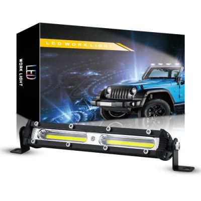 Dxz Car Work Light Bar COB 6 Inch 18W Ultra-Thin Single Row LED Strip Light for off Road Car SUV ATV Truck