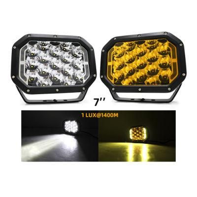 High Power Spotlights 13000lm Square 7&prime; &prime; Inch Truck Tractor Forklift Excavator Car Offroad 4WD LED Work Lights for 4X4