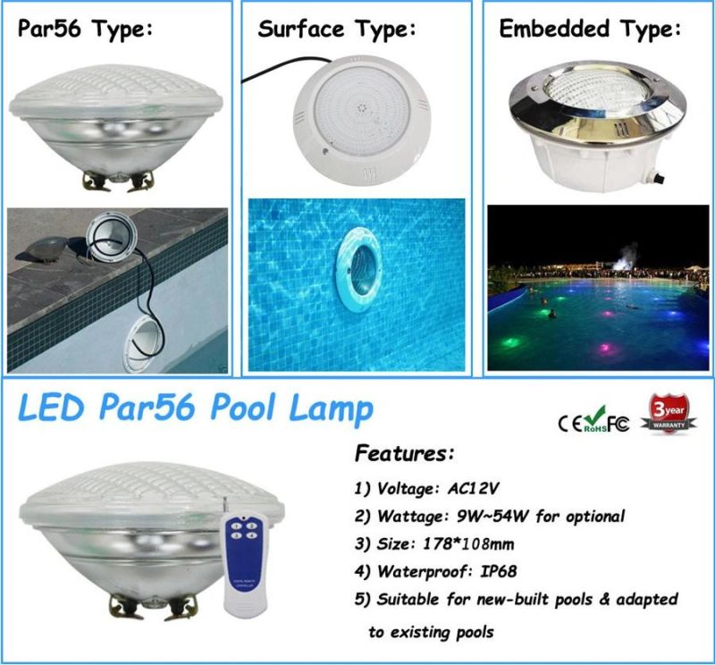 Swimming Pool Lamp LED PAR56 Pool Lights for Pool Decoration