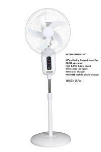 6V 7ah Rechargeable Stand Fan 16&quot; 18&quot; with LED Lights