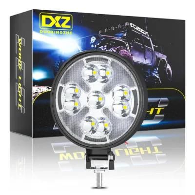 Dxz Flash LED Work Light 3inch Mini 21SMD Ultra Bright Spot+DRL Round Light for Vehicle/Motorcycle/Truck/Car/ATV