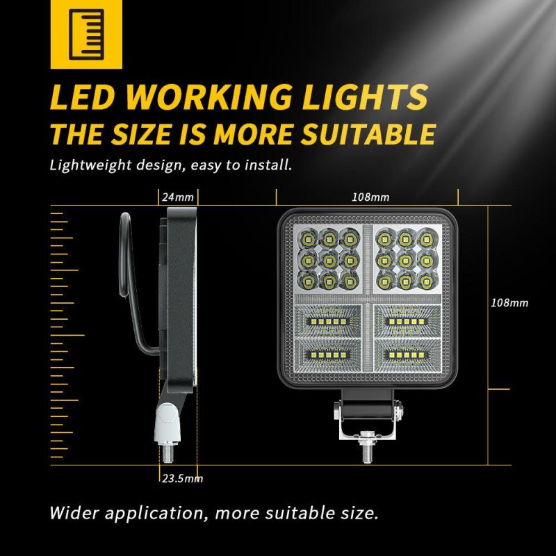 Dxz Hot Selling 117W 59SMD Offroad 12V 24V Spot Flood Combo Beam Light Interior 4X4 Tractor Truck ATV SUV Boat Car LED Work Light