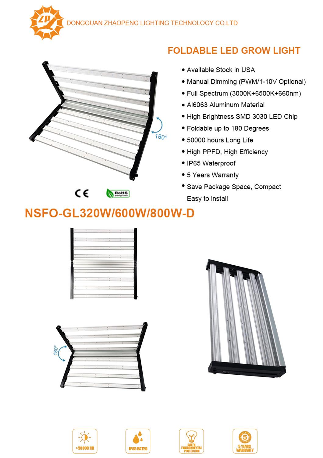 Available Stock in Us High Quality LED Grow Light for Medical Farm 320W