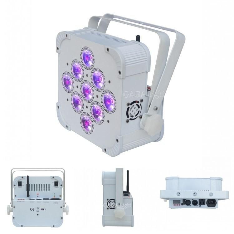 9PCS*15W 5in1 Rgbaw LED Flat PAR Can Light, Disco DMX LED Flat PAR Can