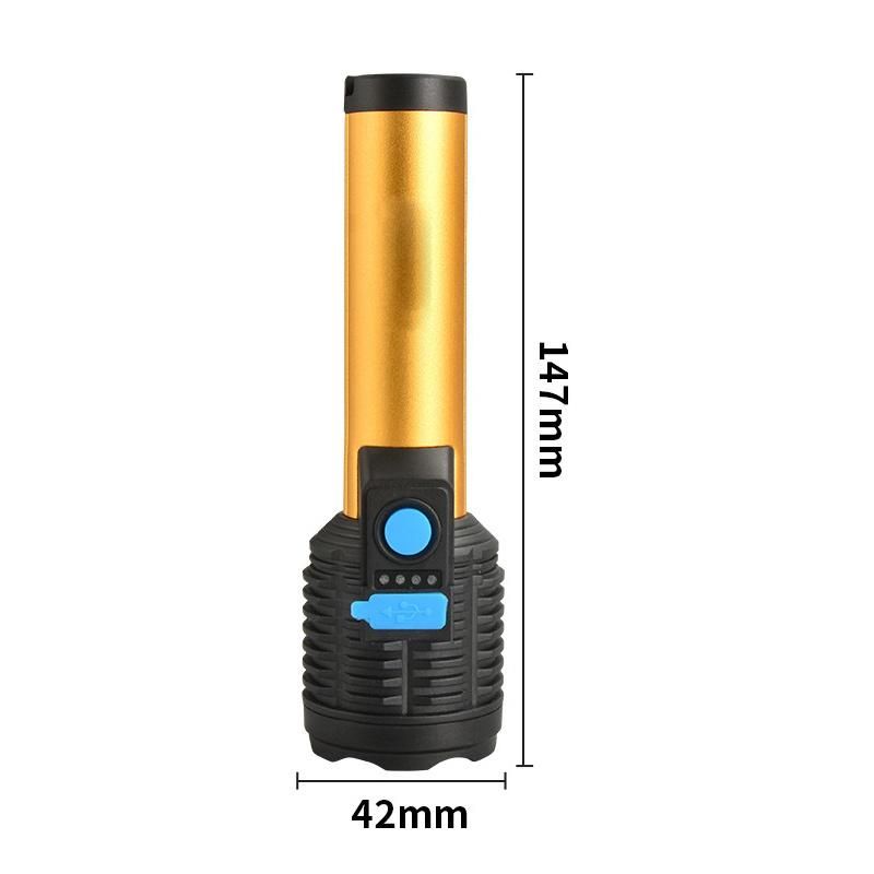 Rechargeable Battery Built-in Main Spot Beam Size Flood Beam LED Torch Flashlight Camping Lantern