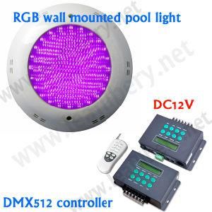 Wireless DMX LED Light, 18W DMX RGB LED Underwater Light IP68 Swimming Pool Lighting