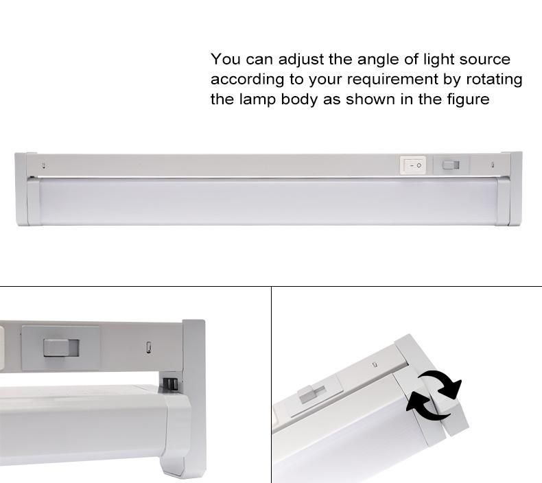 Indoor 8W Dimmable Under Cabinet Light with Angle Adjustable