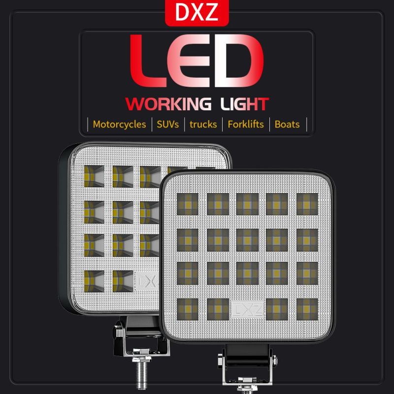 Dxz New 19LED 57W LED Square Work Light Bar Spot Lamp off-Road Light Driving Spotlight for SUV ATV Truck