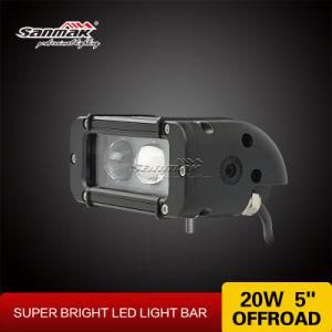 5&prime;&prime; 20W Car Truck Single Row Light Bar with Convex