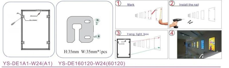 60*120cm Size Ultra Slim LED Frame Menu Light Box Sign Board Advertising Display