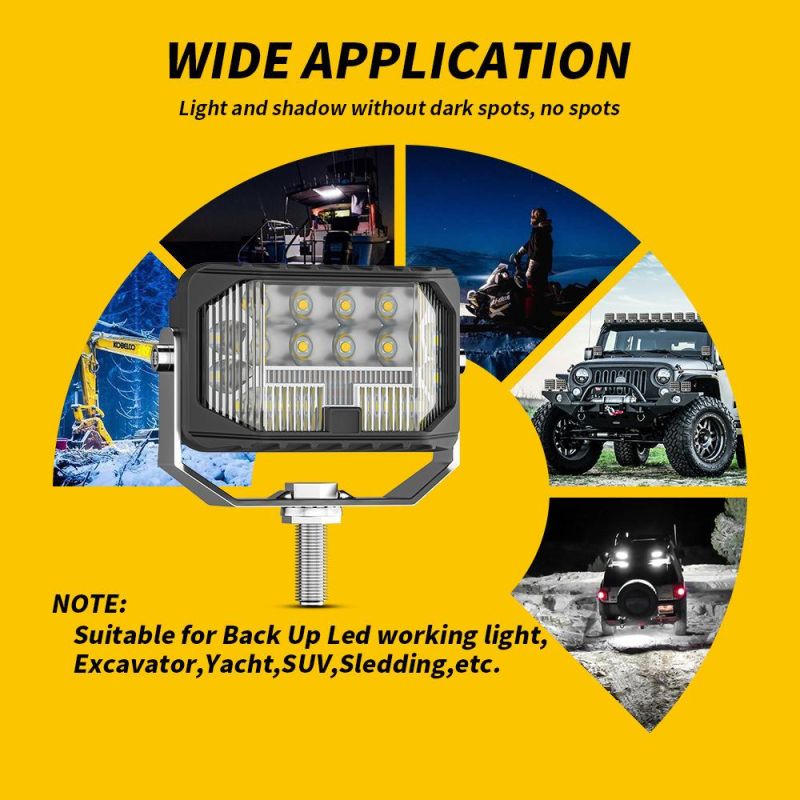 Dxz 3inch 3 Glows High Power Bright LED Driving Light Marine Bumper Truck Offroad Spotlight 4X4 3" 5" 7" Inch Car LED Work Light