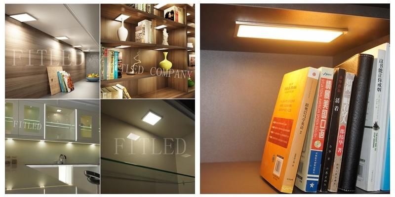 Ultra Thin LED Kitchen Cabinet Wardrobe Closet Showcase Cupboard Bar Counter Puck Lamp