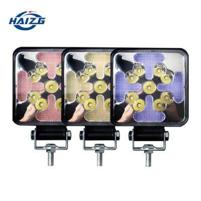 Haizg Factory Direct Selling Square 4X4 63W LED Work Light for Driving Boat Car Working Light Work Lamp LED Light Bar