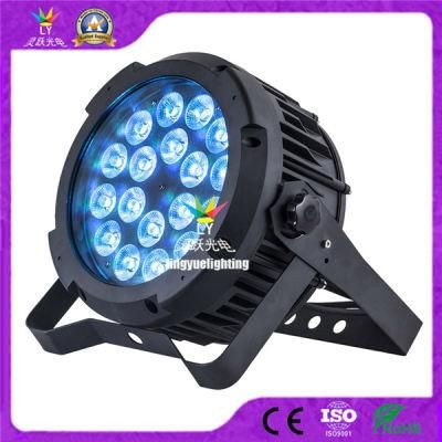 IP65 Waterproof Rgbwauv 6in1 18X18W Outdoor LED Flat PAR Can