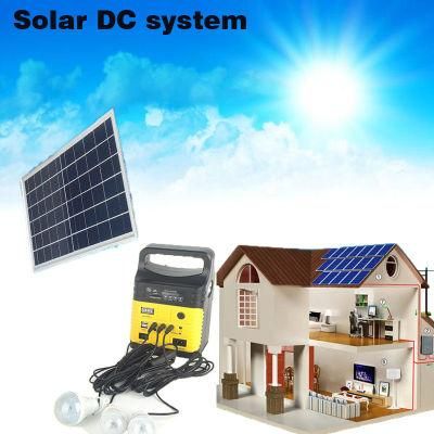 10W Home Solar Power System Lantern Light AC/Solar Input USB/Type-C FM Output Solar Radio System