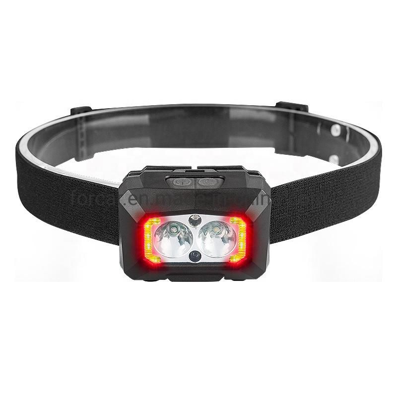 Newest Rear Red Warning Light High Power Zoomable LED Headlamp