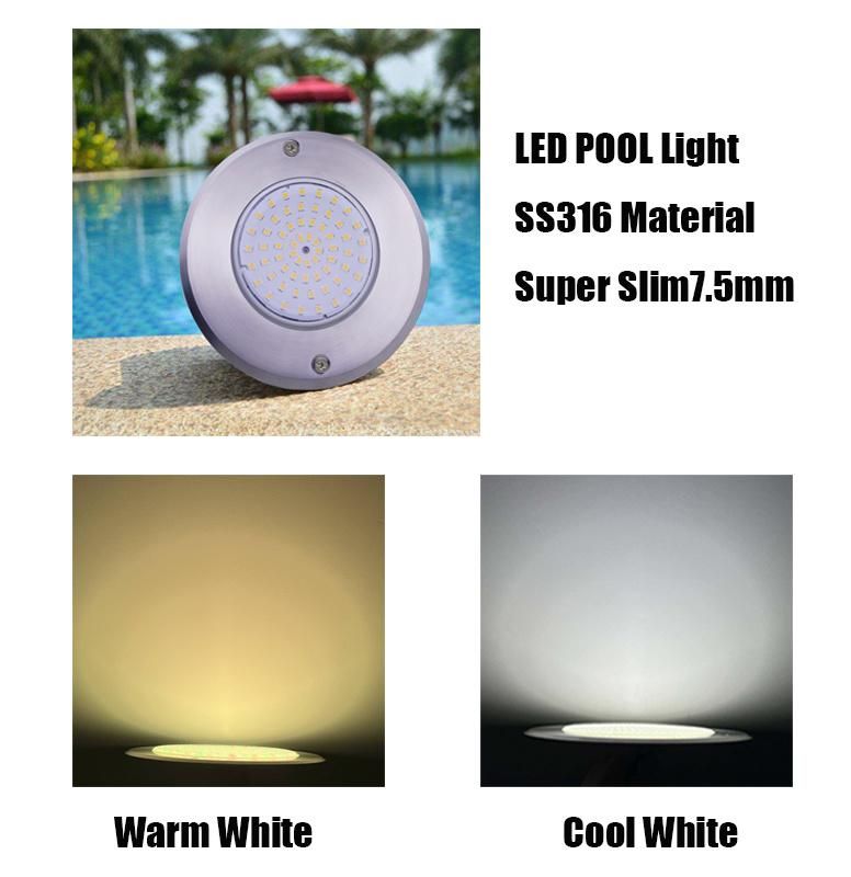 Outdoor Lighting Ss 316 IP68 35W AC12V Cool White, Warm White Wall-Mounted Pool Light LED Fountain Lights