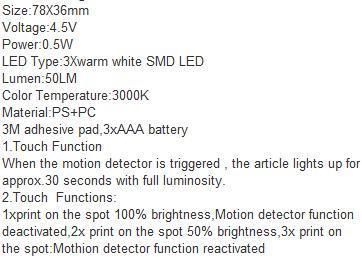 LED Sensor Puck Light with Touch Function