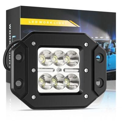 Dxz Ultra Bright 6LED 9-80V Light Bar Work Light Fog Lamp for Driving Offroad Boat Car Truck 4X4 SUV Jeep LED Rectangle Square Lamp Spotlight