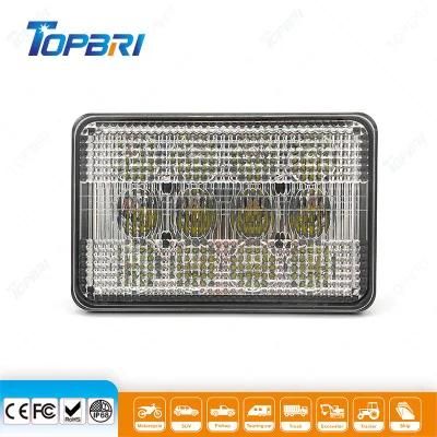 60W Auto Work Car Light Rectangle Farm LED Tractor Head Lamps