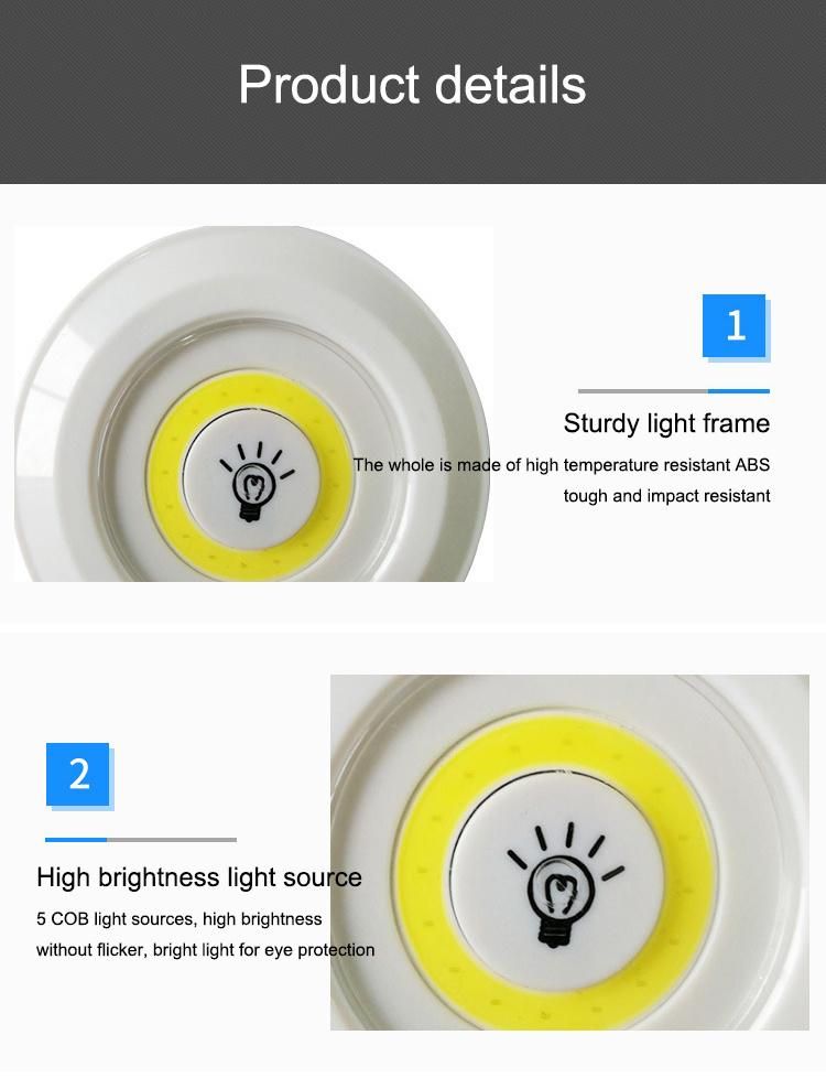 LED Cabinet Light Remote Control Night Light COB Touch Switch Wardrobe Light