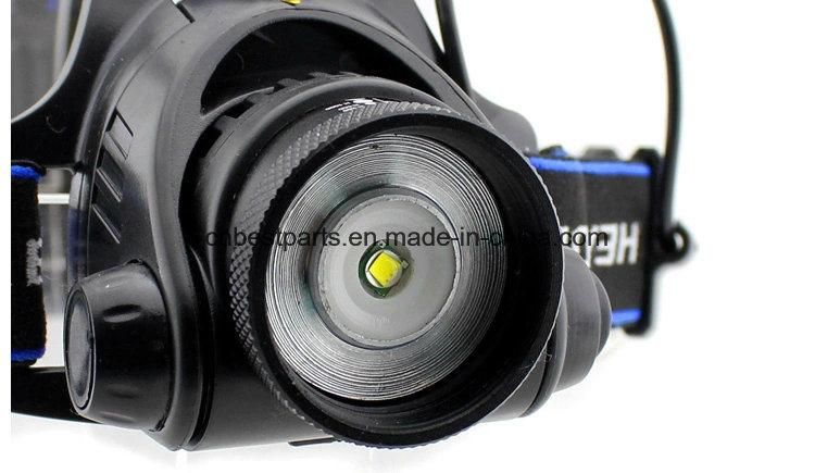 Wholesale 1800 Lumen Super Bright Head Torch Lamp T6 LED Head Torch Light Outdoor Camping Hunting Headlight Rechargeable 10W LED Headlamp