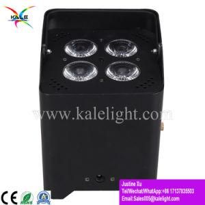 DMX Wireless Battery 4PCS Rgbawuv 6in1 PAR Stage Light