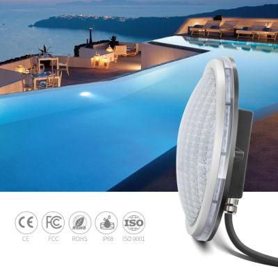 18W SMD DMX512 Control IP68 Waterproof ABS Flat PAR56 Swimming Pool Light