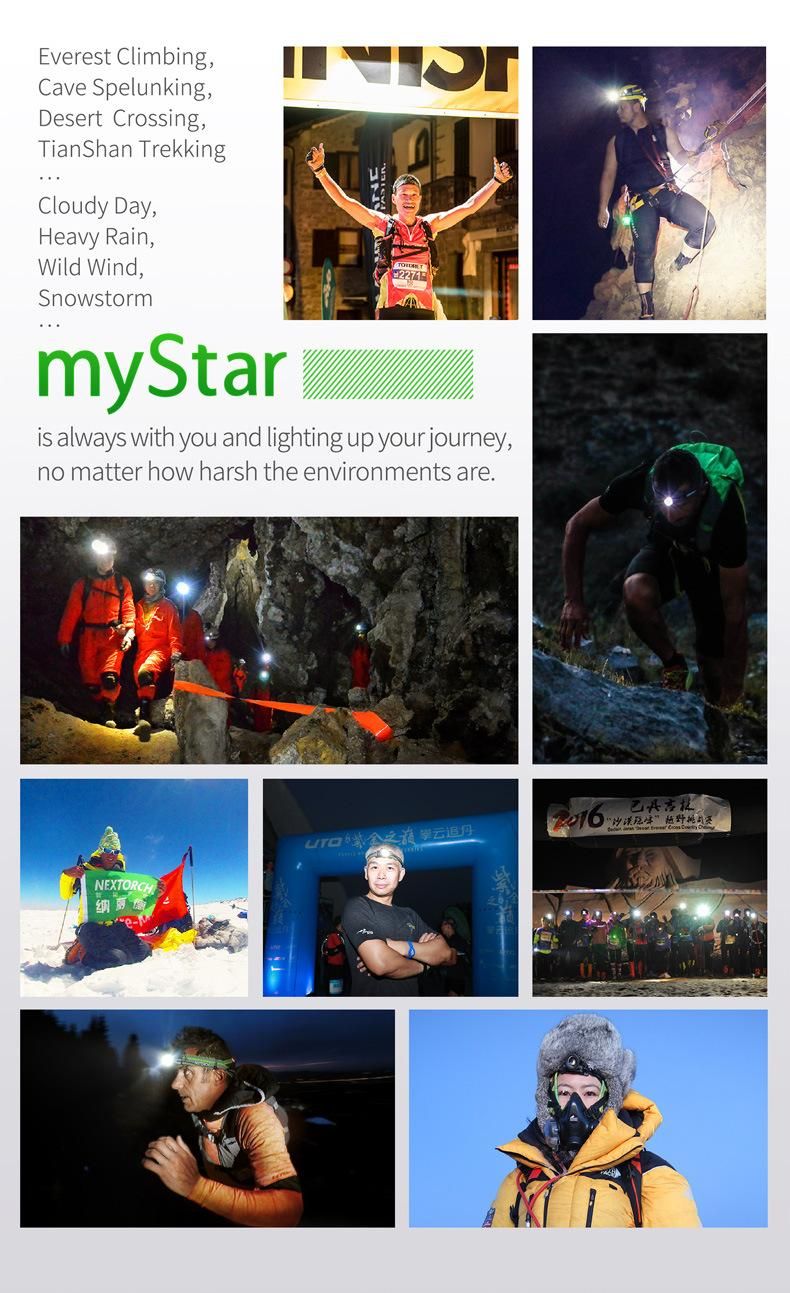 760 Lumen Nextorch Mystar R LED Rechargeable Outdoor Headlamp