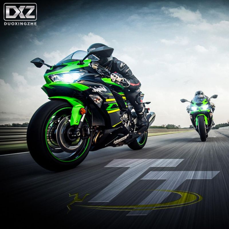 Dxz LED 30W Small Steel Cannon Spotlights Motorcycle Modified Lens Headlights H4 H6 Far and Near Beam Double Color Headlights