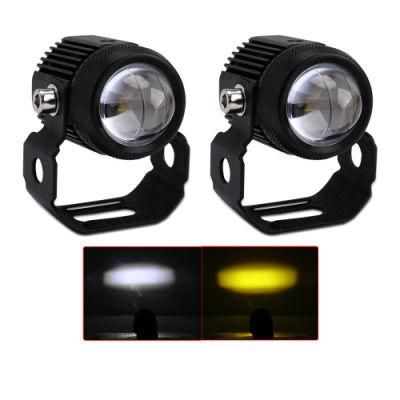 Auto Lighting System ATV UTV 6500K 3000K Dual Color Headlight Fog 12V LED Flood Work Light for Motorcycle