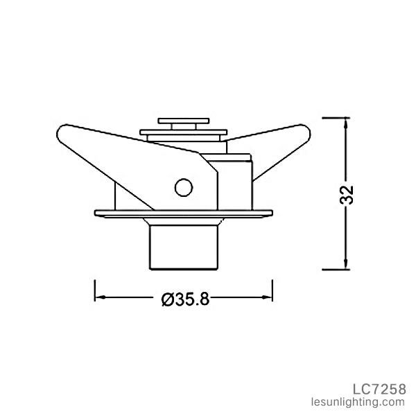 1W Recessed LED Cabinet Light LC7258