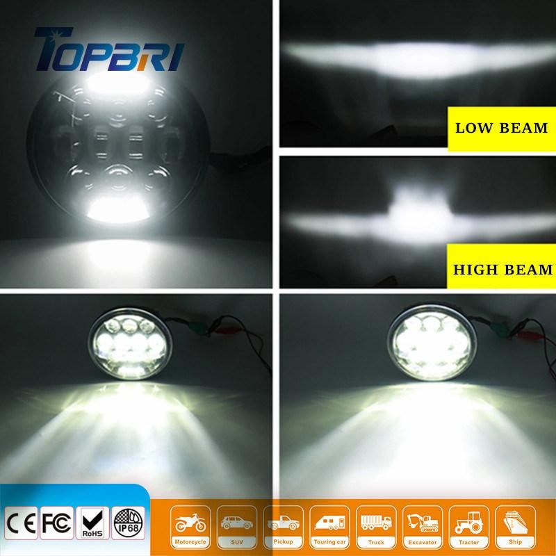 80W High Low Beam LED Motorcycle Headlight Car Offroad Driving Work Lights