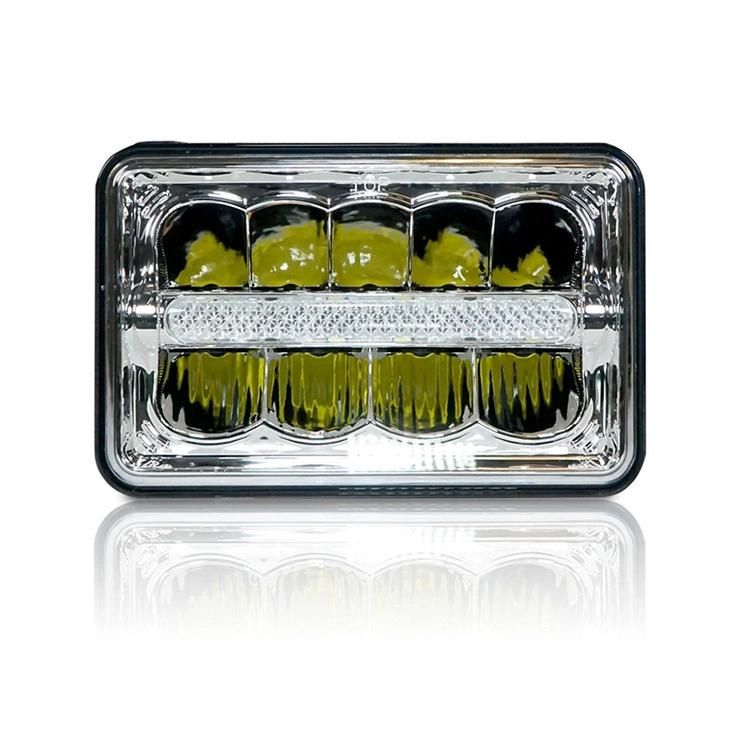 4X6 Inch 45W Sealed Beam LED Headlight Replacement for Truck Ford Jeep Jk White DRL Car LED