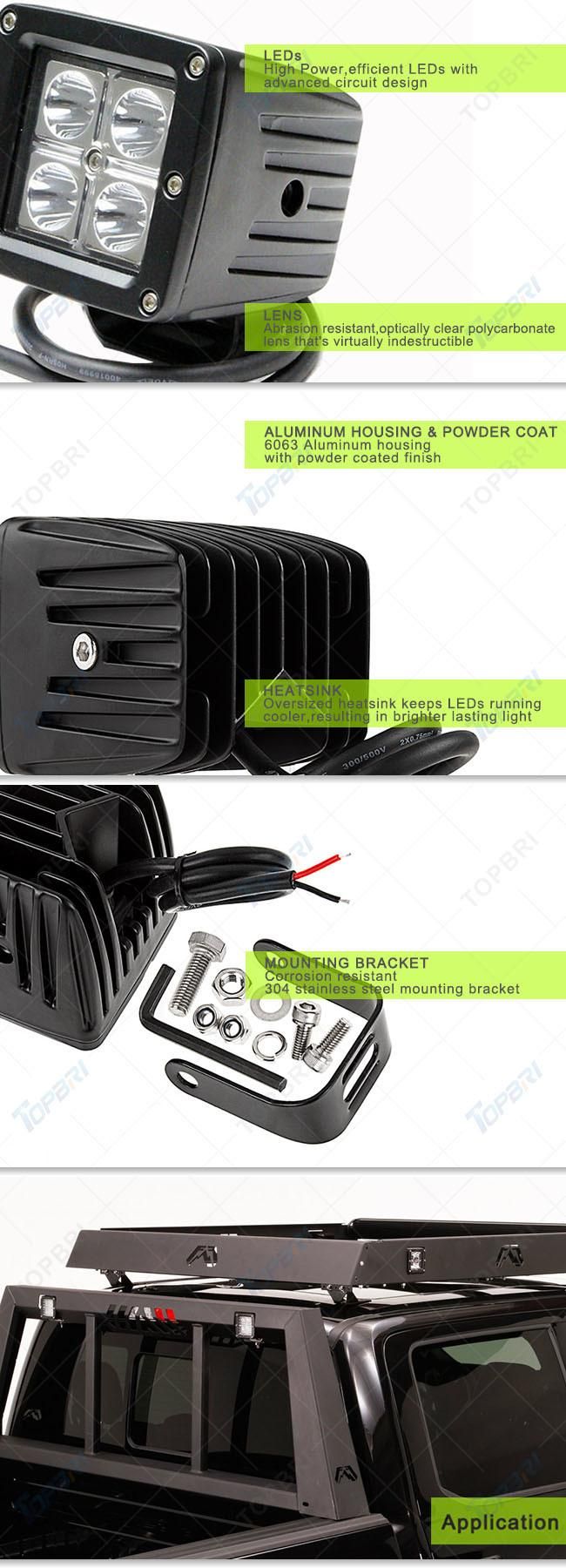 3inch 12V 12W CREE LED 4X4 off-Road Work Light