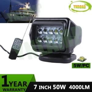 50W CREE Remote Control Marine LED Search Light with Magnet Base