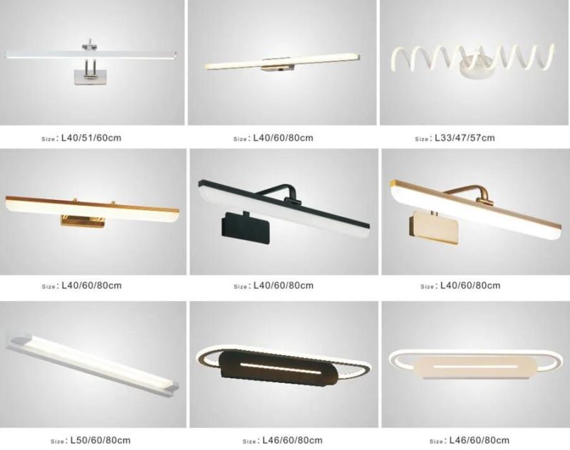 Cosmetic Mirror Lamp 500mm 8W LED European Makeup Light Bronze Cabinet Lighting Decoration Vanity Bathroom Wall Lights