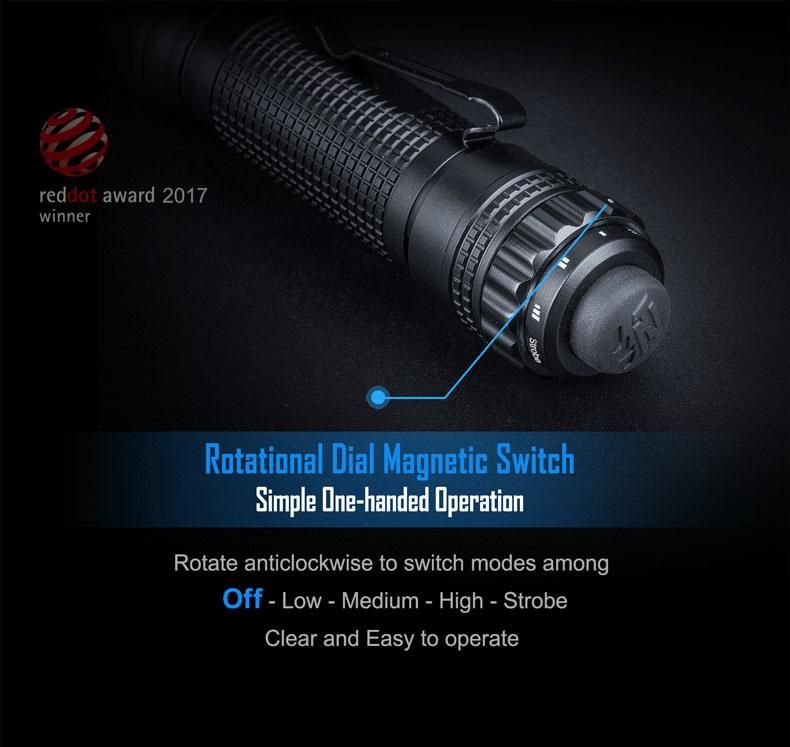 Ta30 Tactical Flashlight Nextorch LED Flashlight for Police Rechargeable Strobe Self Defense Tactical Torch